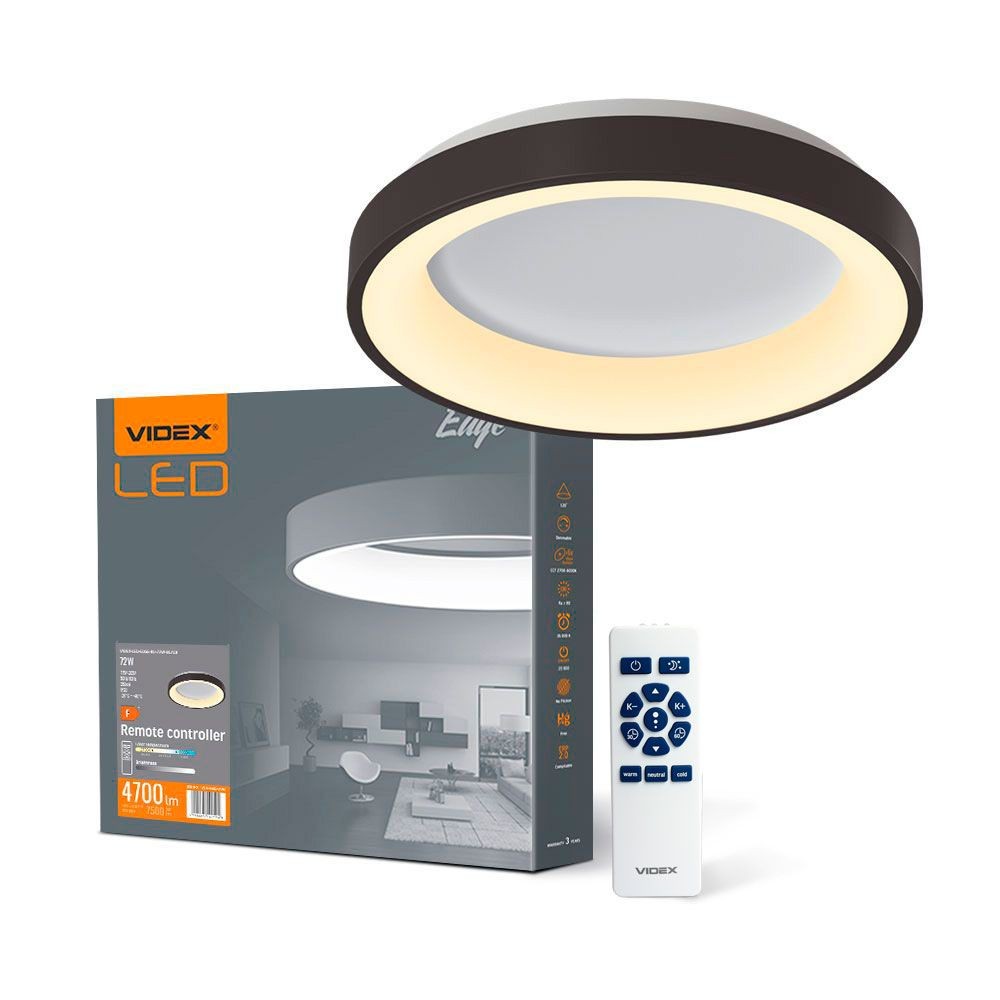 Edge Taklampa 72w Svart 230v Ljusstyrka 7500 Förbrukning 72 Dimbar : Via Fjarrkontroll Kulör : Kall