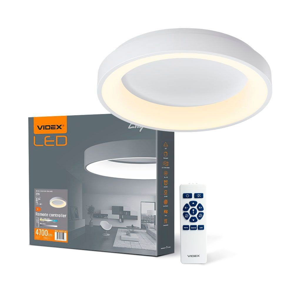 Edge Taklampa 72w Led Vit 230v 7500lm Förbrukning 72w Dimbar : Via Fjarrkontroll Kulör : Kall