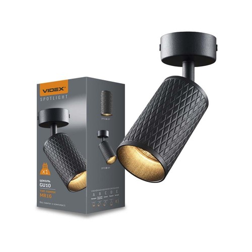 Grant spotlampa GU10 - vägg- och tak, svart, 230V, max 30W