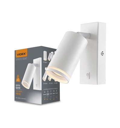 GU10 Väggmonterad spot - Vit, aluminium, IP20 inomhus, utan ljuskälla