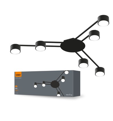 6x GX53 takmonterad skenspot - Svart, utan ljuskälla, IP20, max 180W