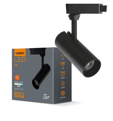 Tor spotlight 10W - svart, 230V, 800 lm, förbrukning 10W
