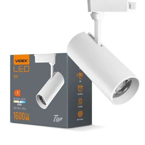 Tor skenspot 20W - LED, vit, 230V, 1600lm