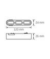 LED-ljus - för magnetiskt slankt skensystem, svart