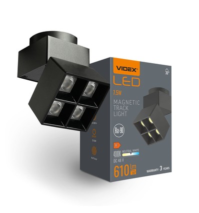 LED-ljus - för magnetiskt slankt skensystem, svart, ljusstyrka: 610, förbrukning: 7,5