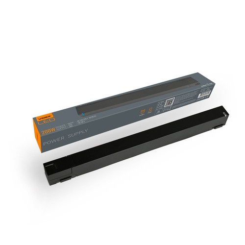 200W / 48V DC strömförsörjning för magnetiskt skensystem - 4.2A, IP20, svart, för VL-TRMS skenor