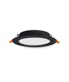 LED infälld spotlight 6W - rund, svart, neutralvit, 230V, 620lm