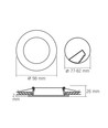 LED downlight 4W - rund, neutralvit, 230V, 380lm, förbrukning 4W