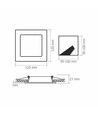LED downlight 6W - fyrkantig, neutralvit, 230V, 620lm, förbrukning 6W