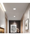 LED downlight 12W - fyrkantig, neutralvit, 230V, 1400lm, förbrukning 12W