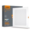 LED downlight 18W - Fyrkantig, neutralvit, 230V, 2200lm, förbrukning 18W