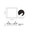 LED downlight 15W - inomhus, fyrkantig, neutralvit, 230V, 2100lm