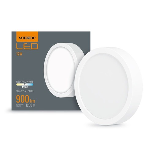 LED taklampa 12W - Rund, neutralvit, 230V, 1250lm