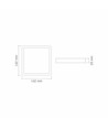 12W kvadratisk LED utanpåliggande panel - 820lm, 4000K, vit kant, 14,2 x 14,2 cm