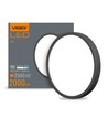 20W Ø26,4cm LED taklampa - 2000lm, 4000K, svart kant, 170 grader, IP20 inomhus