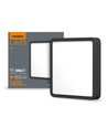 15W LED utanpåliggande panel, 19,2x19,2cm - 1400lm, 4000K, svart kant, IP20 inomhus