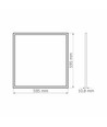 60x60 LED panel i ram, 40W - 100lm/W, 4000K, neutralvit, flicker free
