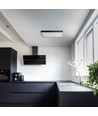 60x60 LED-panel - ytmontant ram, svart