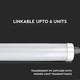 V-Tac vattentät 48W LED armatur - 150 cm, 120lm/W, IP65, länkbar, 230V