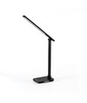 LED skrivbordslampa - med trådlös laddning, svart, 230V, 700lm, 18W