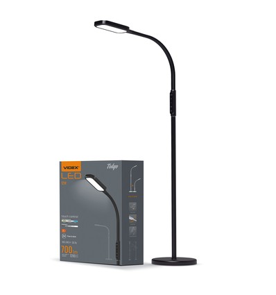 Tokyo 12W LED golvlampa - Dimbar, svart, 230V
