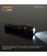 LED-ficklampa - bärbar, kallvit, ljusstyrka 1700 lm, förbrukning 20W