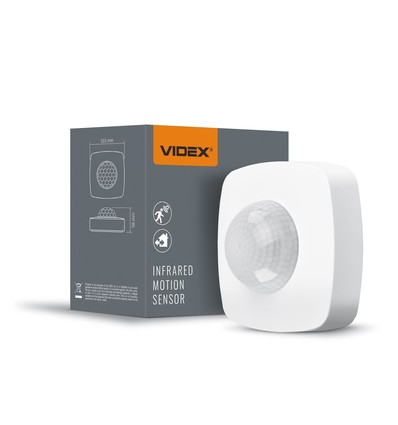 PIR rörelsesensor och skumringsrelä, 1200W - 360 grader, IP54, vit, räckvidd 8m