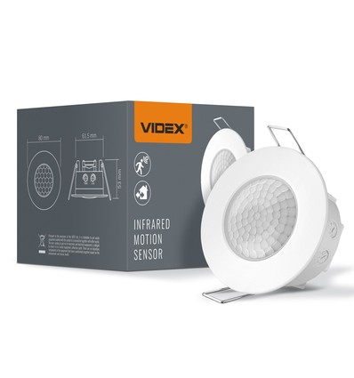 PIR rörelsesensor och skumringsrelä - 360 grader, IP65, 1200W, vit, räckvidd 8m, inomhus / utomhus