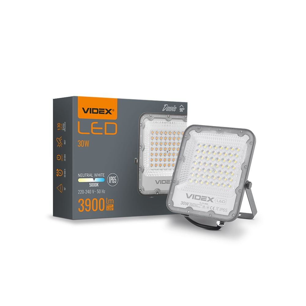 Davis spotlight 30W - LED, flood, neutralvit, 230V, 3900lm - Kulör : Neutral