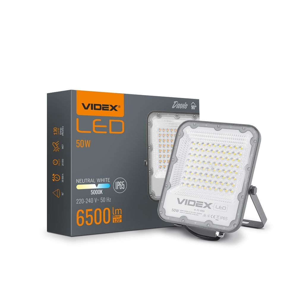 Davis Flood 50W - neutralvit, 230V, ljusstyrka 6500, förbrukning 50 - Kulör : Neutral