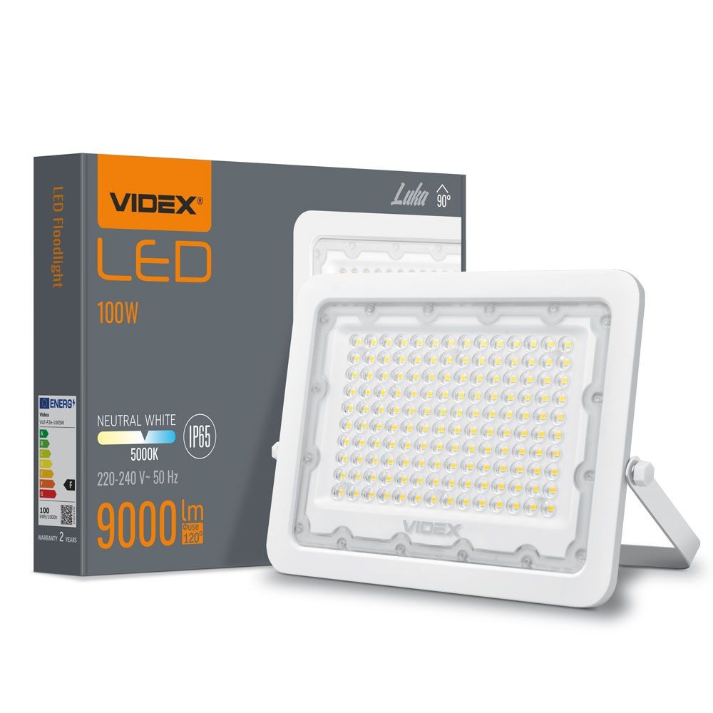 Flood Luca spotljus 100 - neutralvit, 230V, 9000lm - Kulör : Neutral