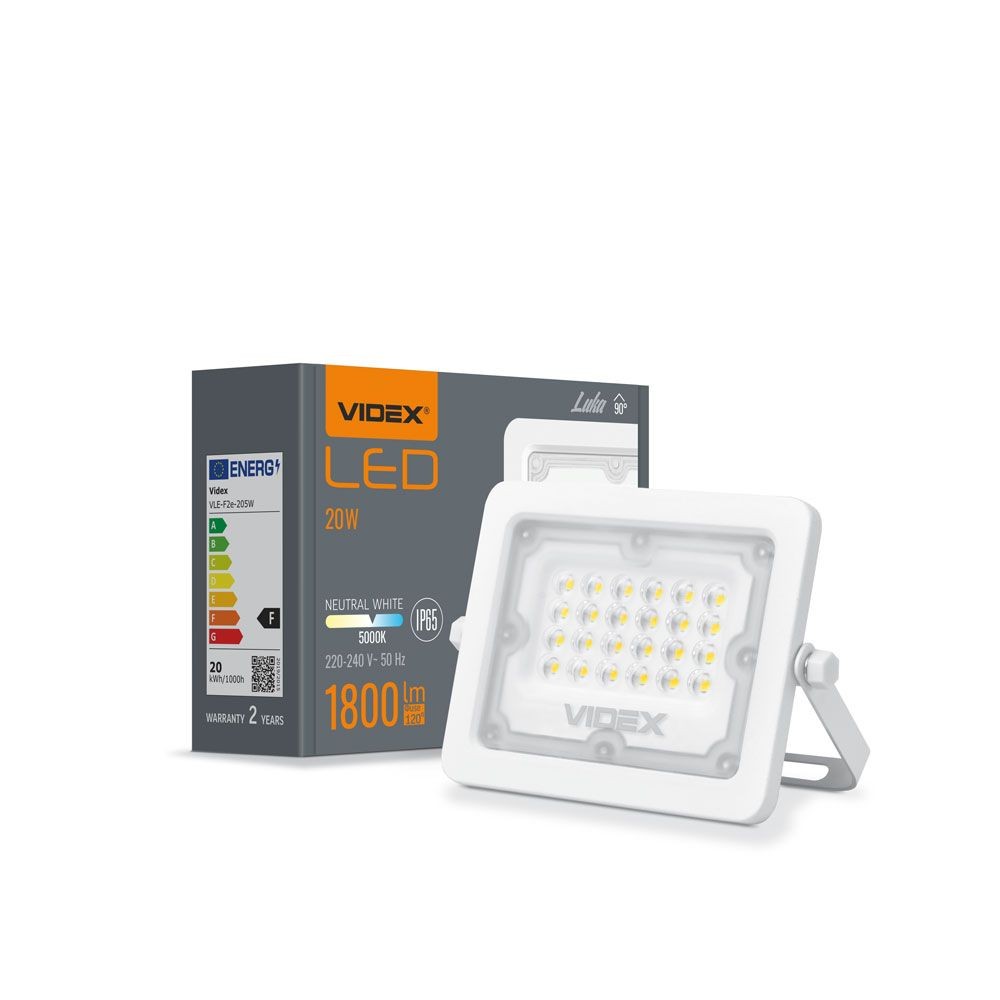 Luca spotljus 20W - LED, flood, neutralvit, spänning: 230V, ljusstyrka: 1800, förbrukning: 20 - Kulör : Neutral