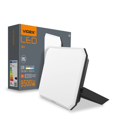 100W LED strålkastare, svart - 9500lm, IP65, 5000K, utomhus, arbetslampa