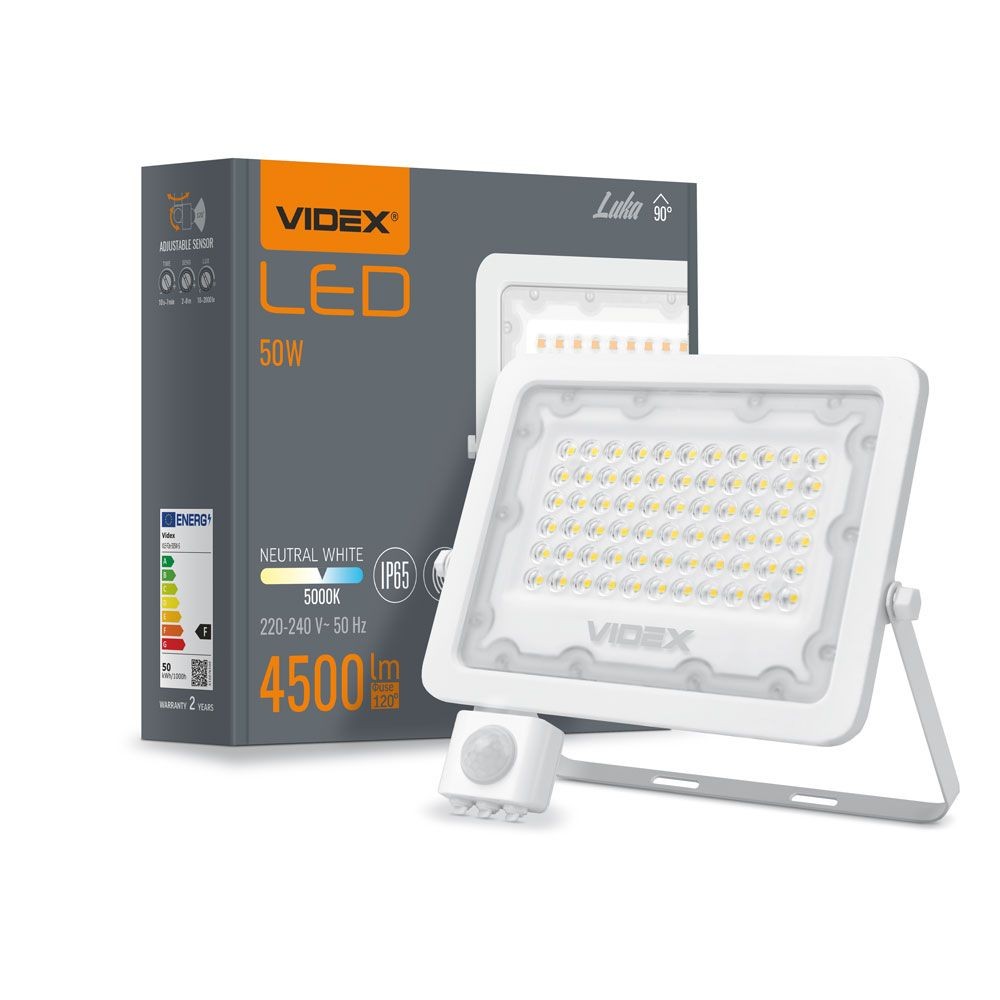 Luca spot 50W - LED, rörelsesensor, neutralvit, 230V, 4500lm - Kulör : Neutral