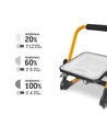 Emeka spotlight 50W - LED, uppladdningsbar, flood, neutralvit