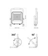 Emeka spotlight 50W - LED, uppladdningsbar, flood, neutralvit