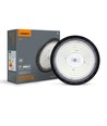 100W LED High Bay, 120lm/W - 90 grader, IP65, 5000K, svart, inkl. kedjeupphängning