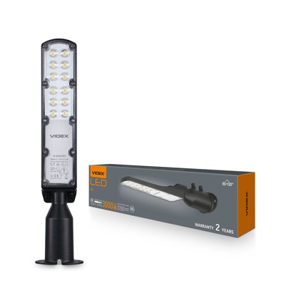 30W LED gatulampa - IP65, 5000K, 230V