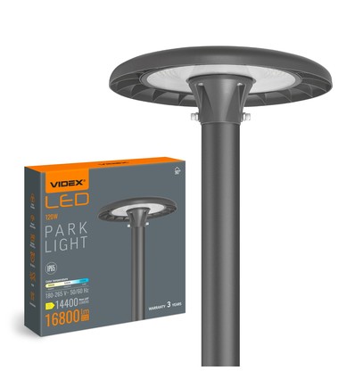 120W LED gatubelysning / parklampa - 140lm/W, IP65, Justerbar watt och CCT