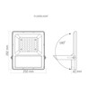 Gelio projektor 100W - LED, solcell, flood, neutralvit, ljusstyrka: 2800