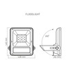 Gelio projektor 20W - LED, solcell, neutralvit, ljusstyrka 600