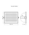 Gelio projektor 20W - LED, solcell, neutralvit, ljusstyrka 600