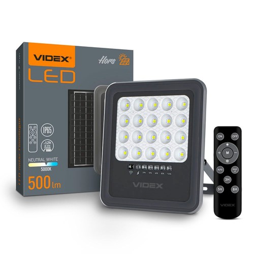 Floodprojektor - LED solcell, Hors, 500, neutralvit