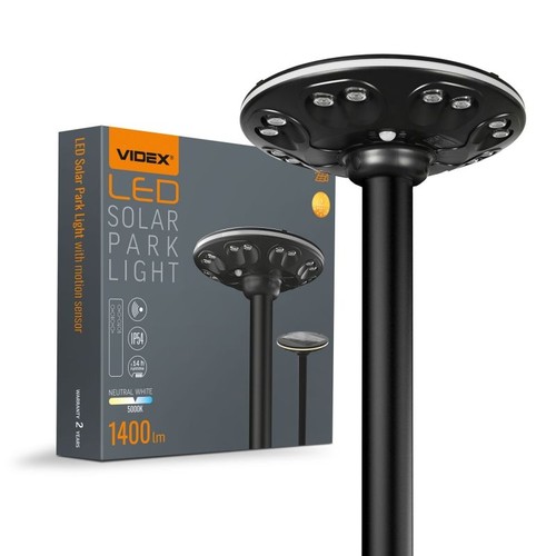 LED solcell parklykta - med rörelsesensor