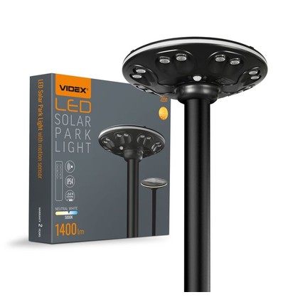 LED solcell parklykta - med rörelsesensor