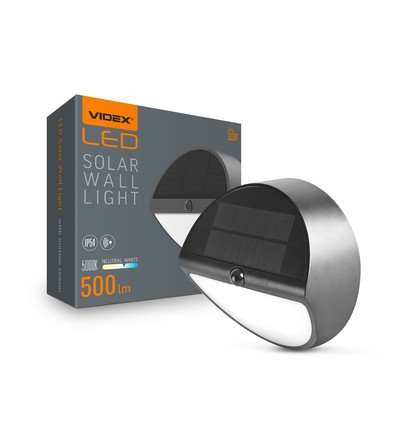 Solcells- & sensorvägglampa - IP54, 120° spridning
