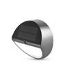 500lm solcellsvägglampa med sensor - IP54, 5000K, svart, 220x220mm, rörelsesensor