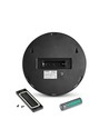 500lm solcellsvägglampa med sensor - IP54, 5000K, svart, 220x220mm, rörelsesensor