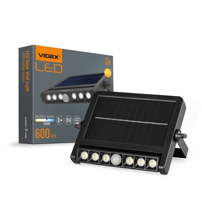 LED vägglampa - solcell, med rörelsesensor