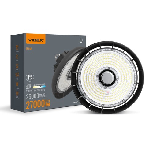 Hb01 LED high bay-lampa 150W - 5000K, 220V, svart